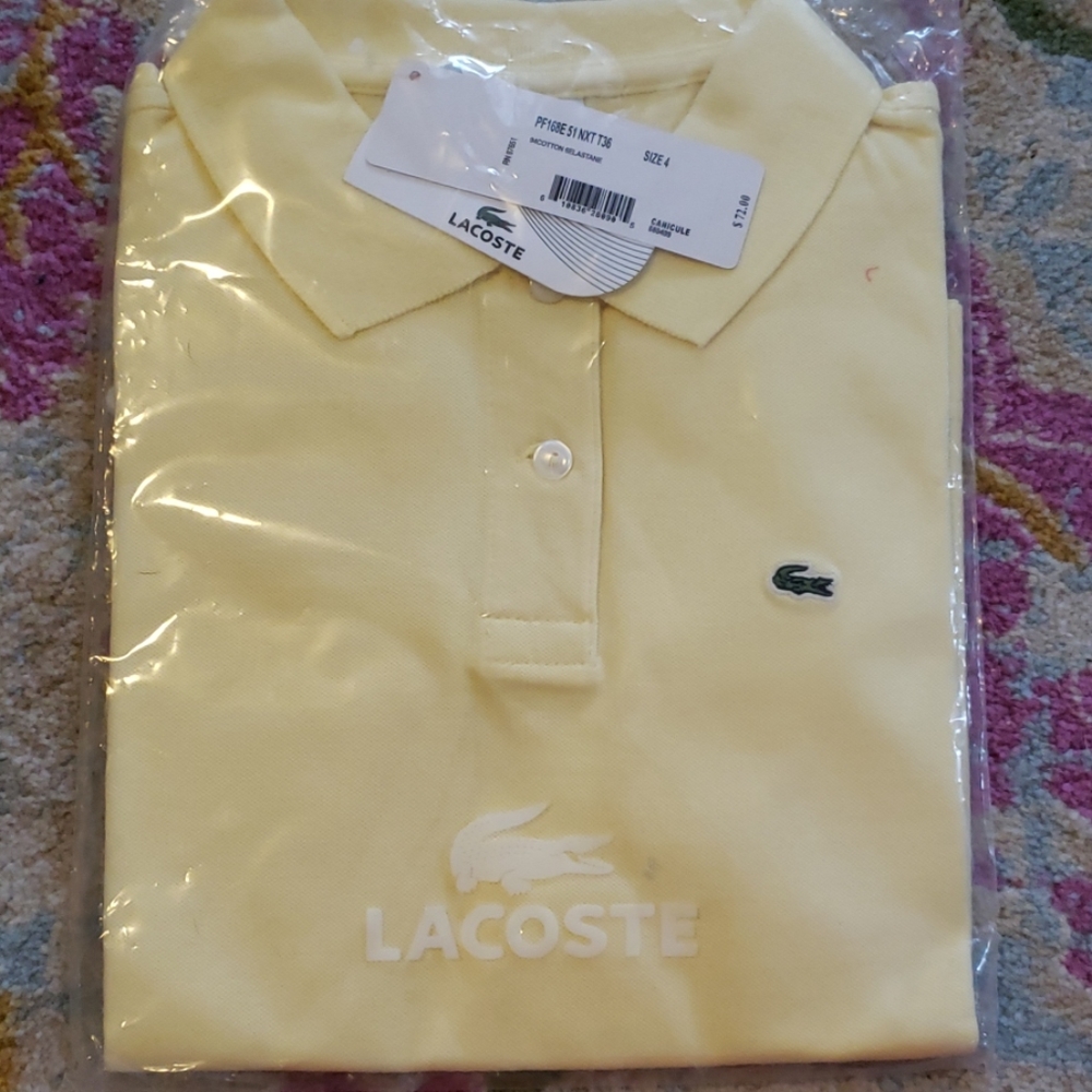 Yellow lacoste polo